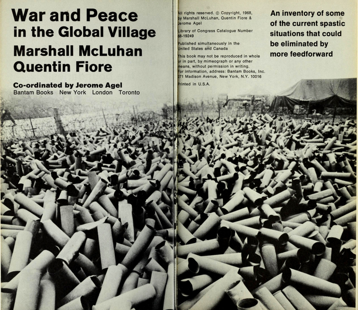War and Peace in the Global Village by Marshall McLuhan and Quentin Fiore (Bantam) 3