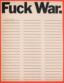 “Fuck War.” poster