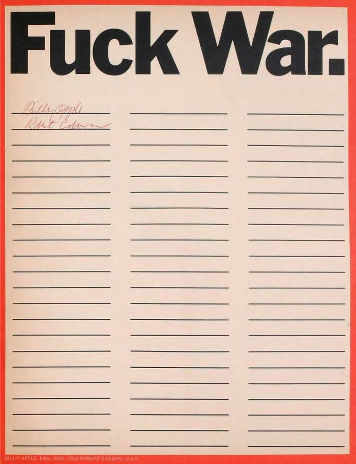 “Fuck War.” poster