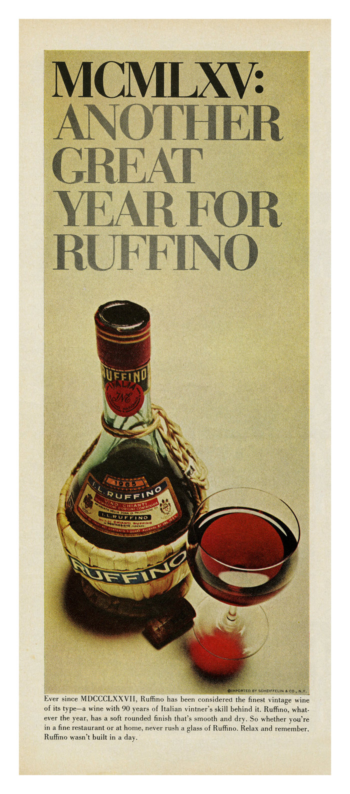 “MCMLXV” Ruffino ad