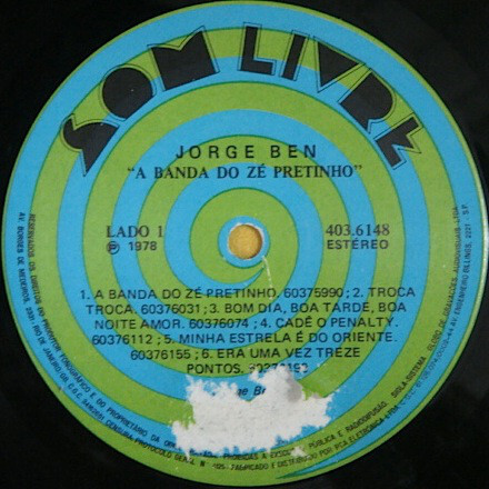 Jorge Ben ‎– A Banda Do Zé Pretinho album art 3