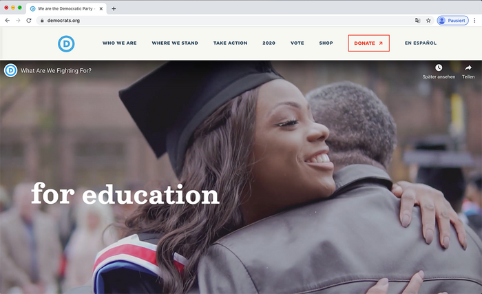 Democratic National Committee website 9