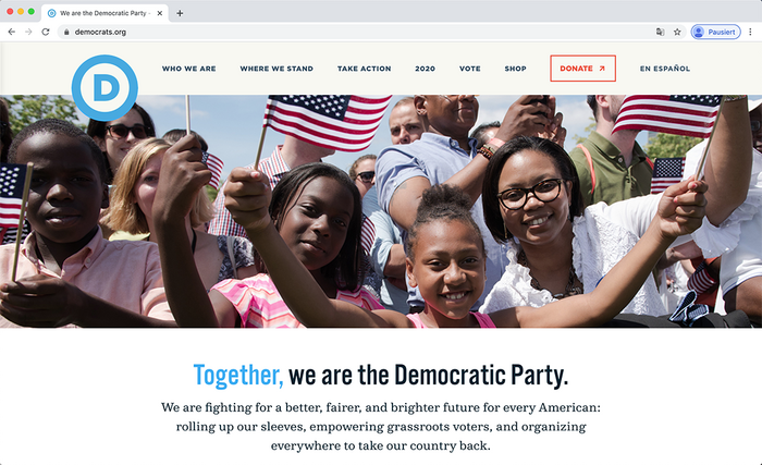Democratic National Committee website 1