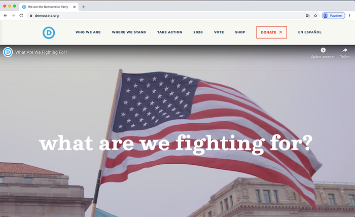 Democratic National Committee website 6