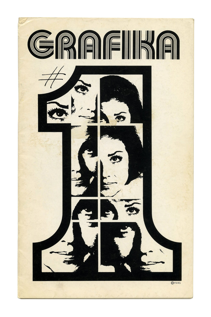 Grafika 1 (1970), ft. Bauhaus Prisma K from Ed Benguiat’s . This series of multiline faces was introduced in the same year and showcased in PLINC’s Art Deco-themed Alphabet Directions No. 11.