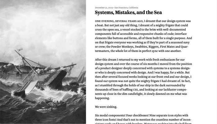 Systems, Mistakes, and the Sea 1