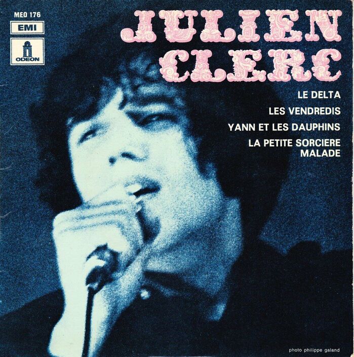 &ldquo;Le Delta&rdquo; / &ldquo;Les Vendredis&rdquo; / &ldquo;Yann Et Les Dauphins&rdquo; / &ldquo;La Petite Sorci&egrave;re Malade&rdquo;, 7&Prime; single, Odeon, 1969. Titles in right-aligned caps from a grotesque, possibly  (which is used on the back) or . Photography by Philippe Galand.