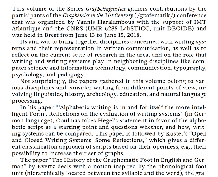 Graphemics in the 21st Century. Proceedings 3