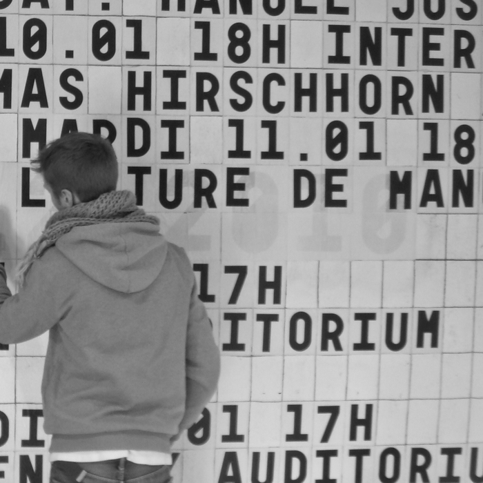 École régionale des beaux-arts de Besançon, logo and display wall 6