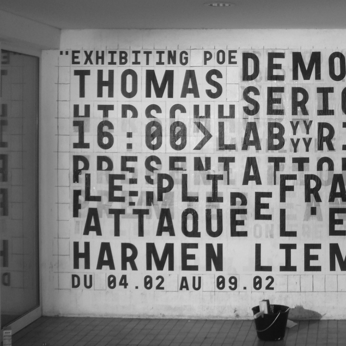 École régionale des beaux-arts de Besançon, logo and display wall 7