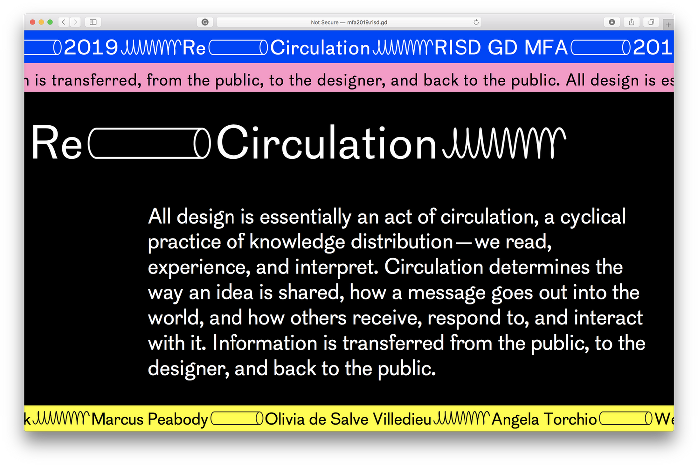 Re-Circulation - Fonts In Use