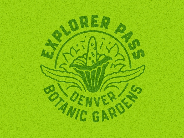 The icon for the Denver Botanic Gardens celebrates the corpse flower that the museum is known for.