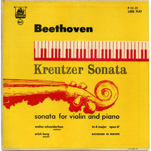 Walter Schneiderhan &amp; Erich Berg – <cite>Beethoven’s Kreutzer Sonata</cite> album art