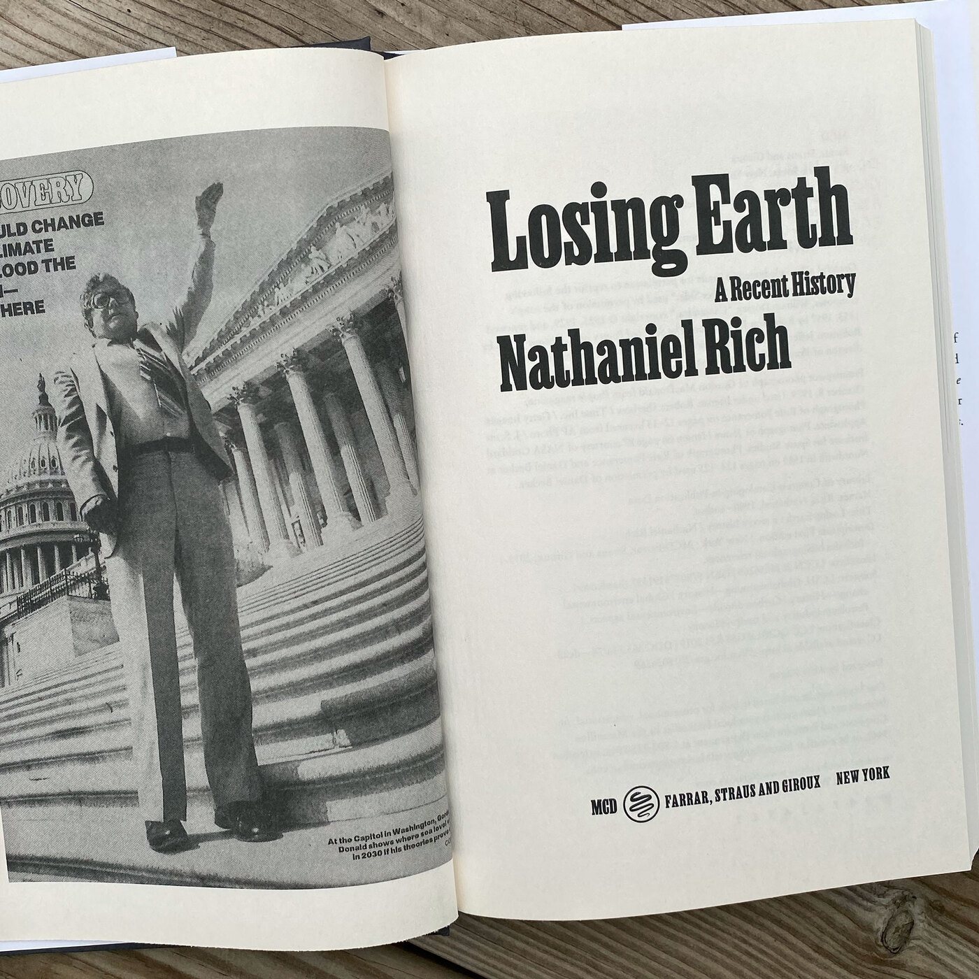 Losing Earth: A Recent History by Nathaniel Rich - Fonts In Use
