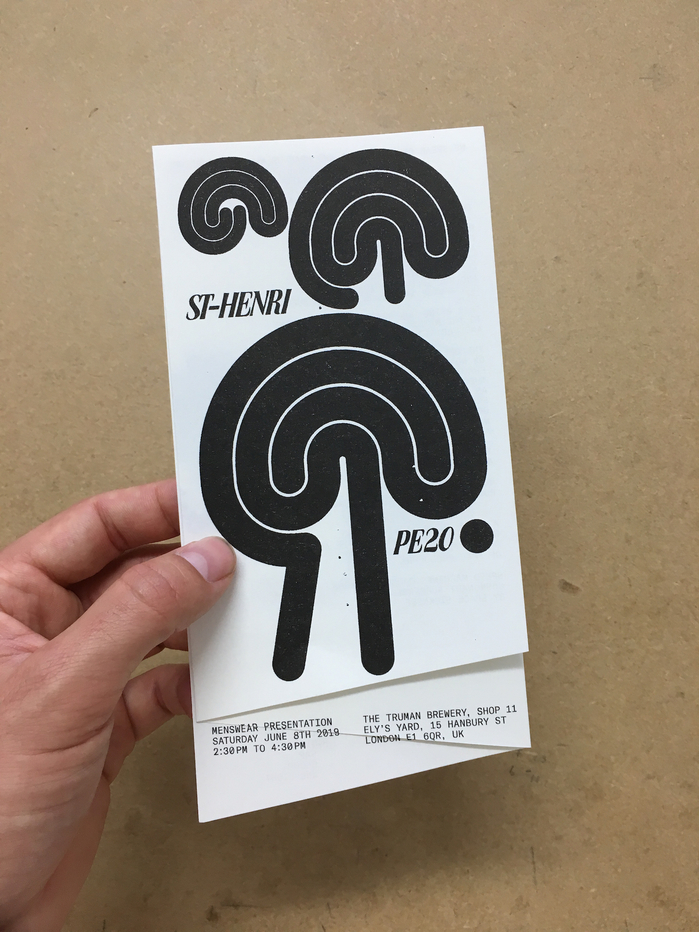 St-Henri Spring/Summer 2020 London Fashion Week invitation 1