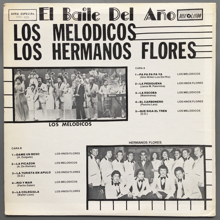 Los Melodicos & Los Hermanos Flores ‎– El Baile Del Año album art 2