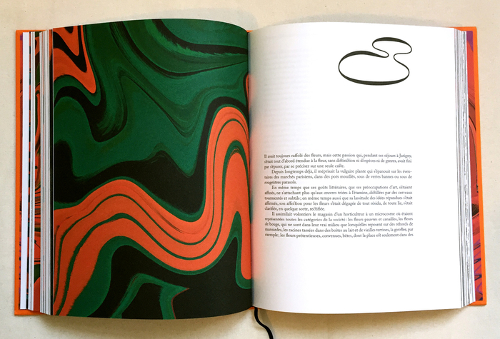 Each chapter opener features an original and colorful pattern. The chapter number is set in Nostra Stream.