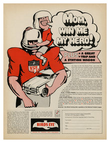 “Mom, win me my hero!” ad by Birds Eye (1966)