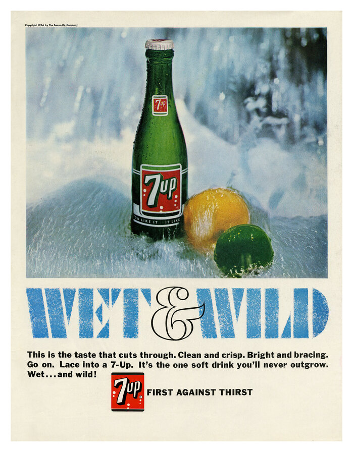 &ldquo;Wet & Wild&rdquo; ads for Seven-Up 7