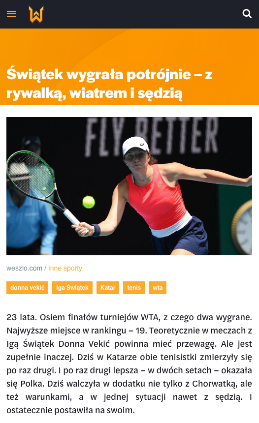Weszło sports news website 4