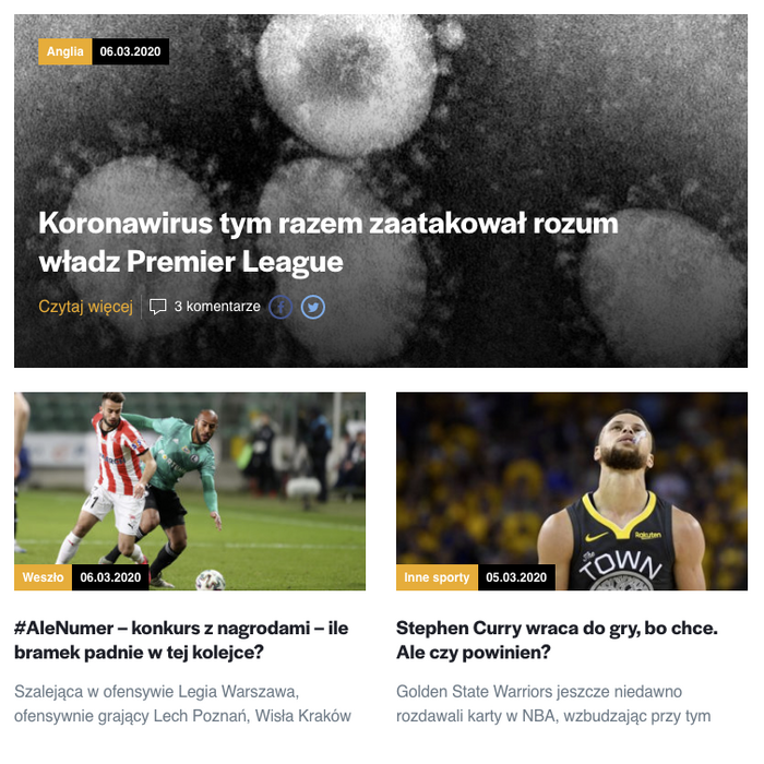 Weszło sports news website 8