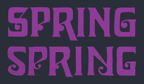 Comparison between the original Davida typeface (top) and lettering from the &ldquo;Sisterhood Is Blooming&rdquo; poster (bottom).