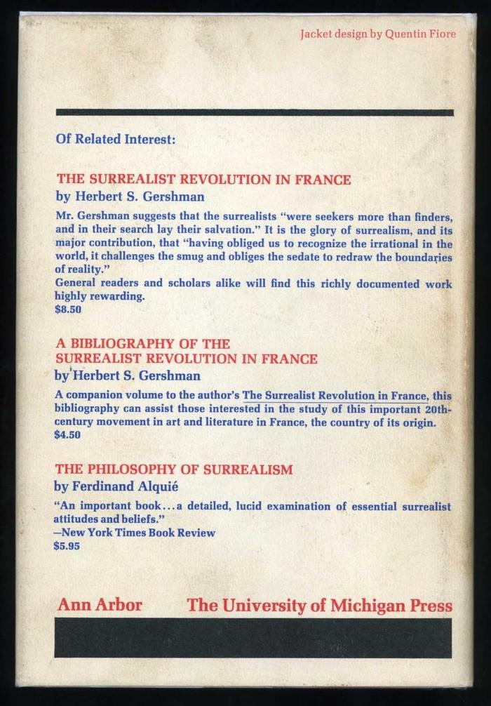 Manifestoes of Surrealism by André Breton, first English edition 3