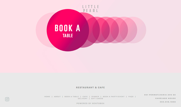 Little Pearl Restaurant website 1