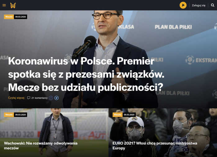 Weszło sports news website 1
