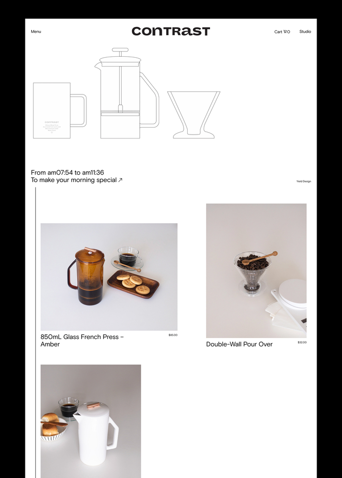 Contrast lifestyle boutique website 2