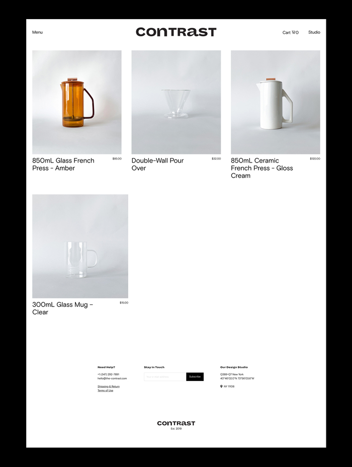 Contrast lifestyle boutique website 5