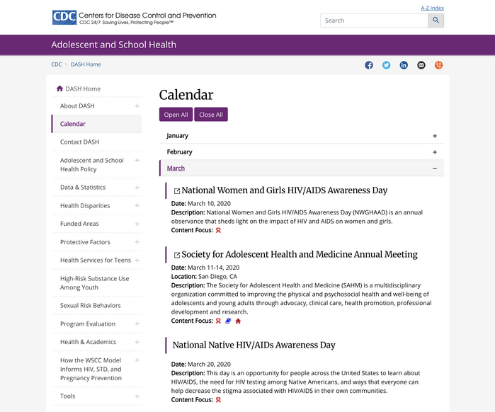 CDC – Centers for Disease Control and Prevention website 2