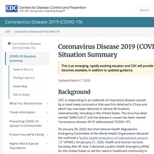 CDC – Centers for Disease Control and Prevention website