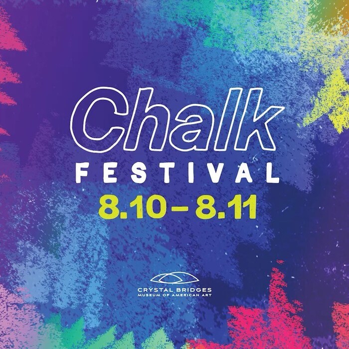 Hand-rendered Halyard Display for the Chalk Festival at Crystal Bridges.