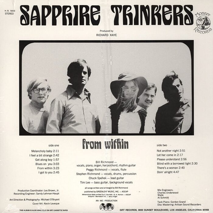 Sapphire Thinkers – From Within album art, Hobbit Records logo 2