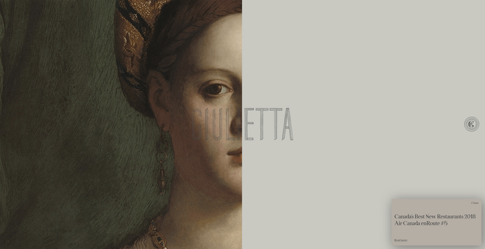 Giulietta restaurant, Toronto 1