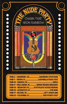 The Nude Party – “Chasing That Neon Rainbow” tour poster