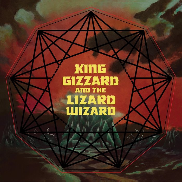 Nonagon Infinity (2016) album artwork. Lettering based on .