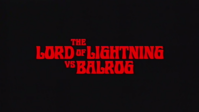 “The Lord of Lightning vs. Balrog” music video, from Murder of the Universe (2017). Typeset in Roberta.