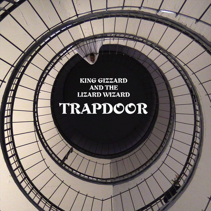 “Trapdoor” single artwork, from Paper Mâché Dream Balloon (2015). Typeset in .