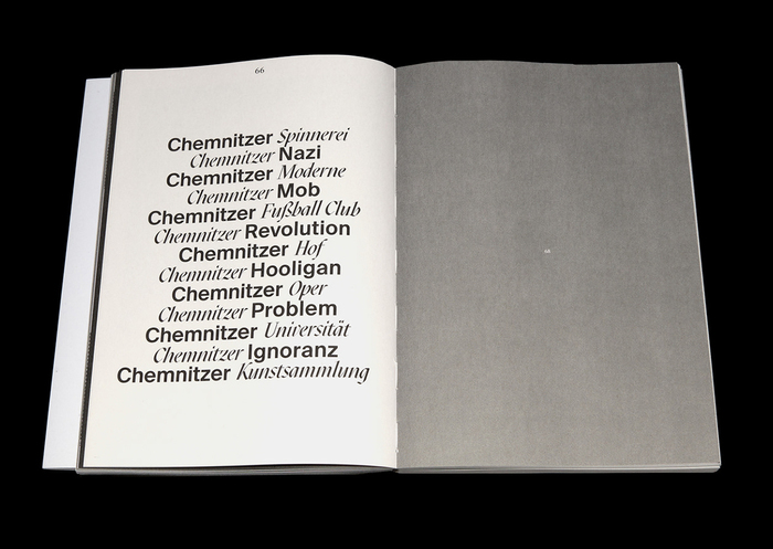 This list of Chemnitz-related terms pairs  Extra Italic and .