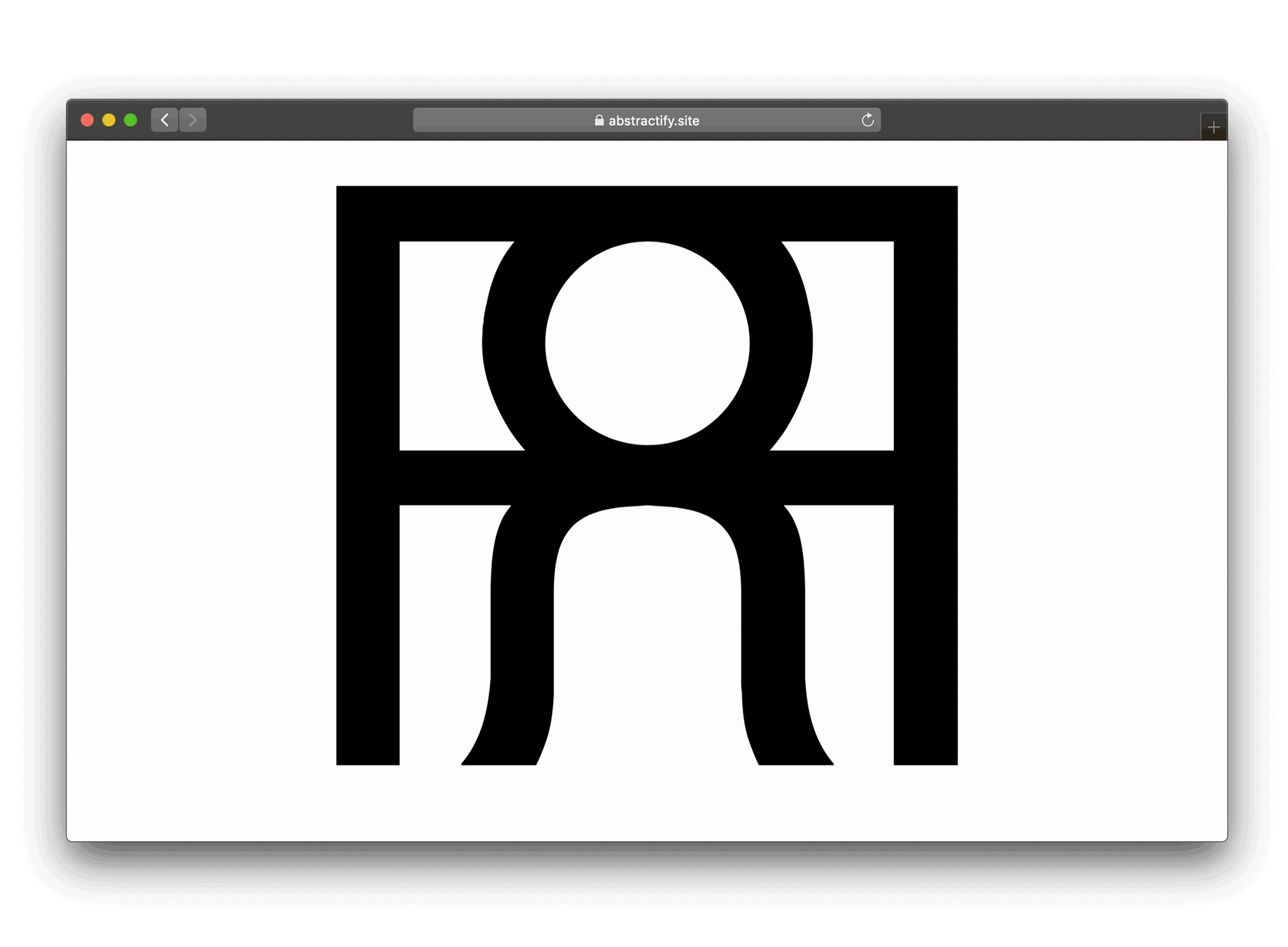 The website uses the Abstractify font alongside Folio Light and Book.