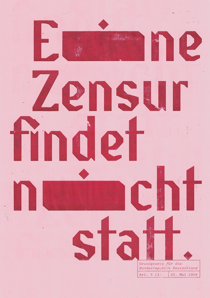Good use of VTF&rsquo;s  for Article 5 of the German Grundgesetz: &ldquo;There will be no censorship&rdquo;.