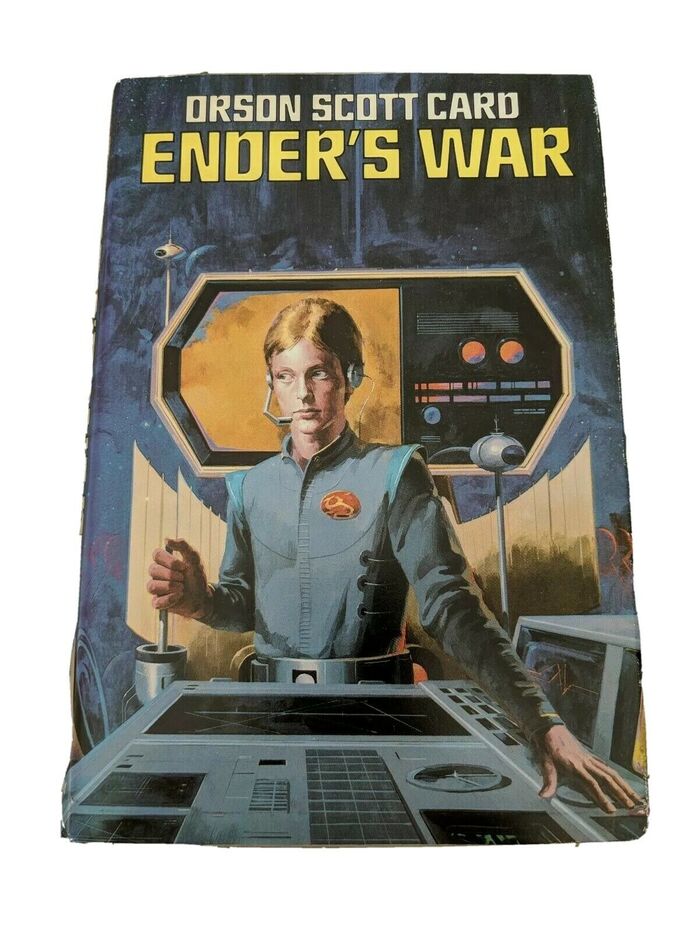 This 1986 Book Club Edition of Ender&rsquo;s War from Nelson Doubleday includes the stories Ender&rsquo;s Game and Speaker for the Dead. Jacket painting by Vincent Di Fate.