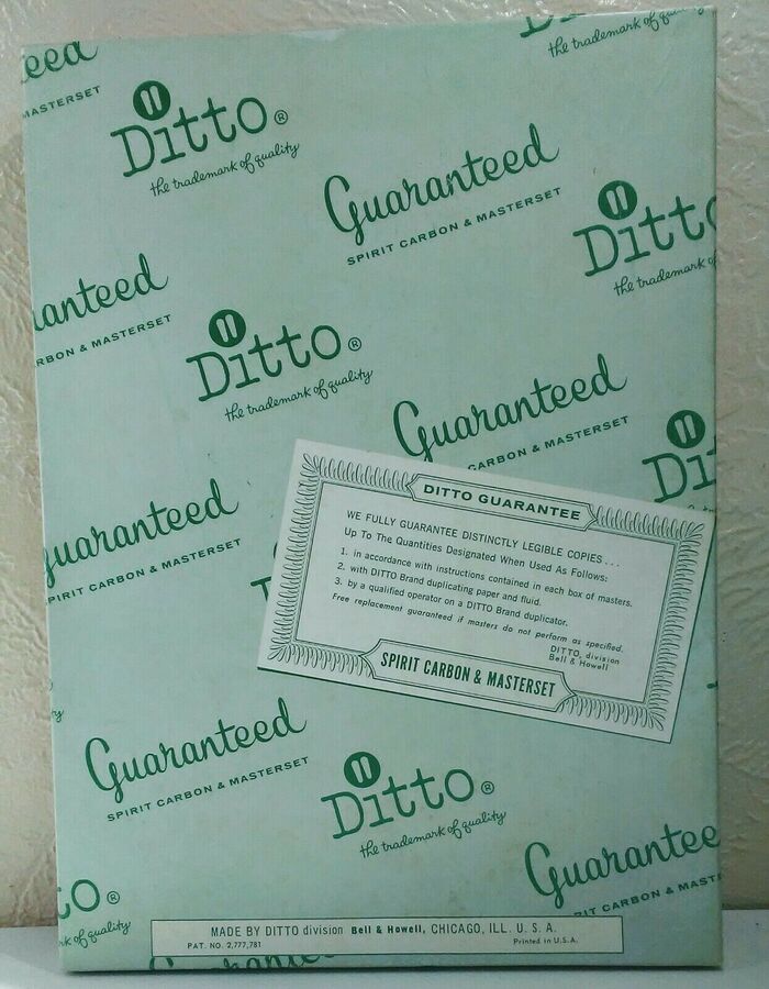 Ditto masterset packaging, undated.