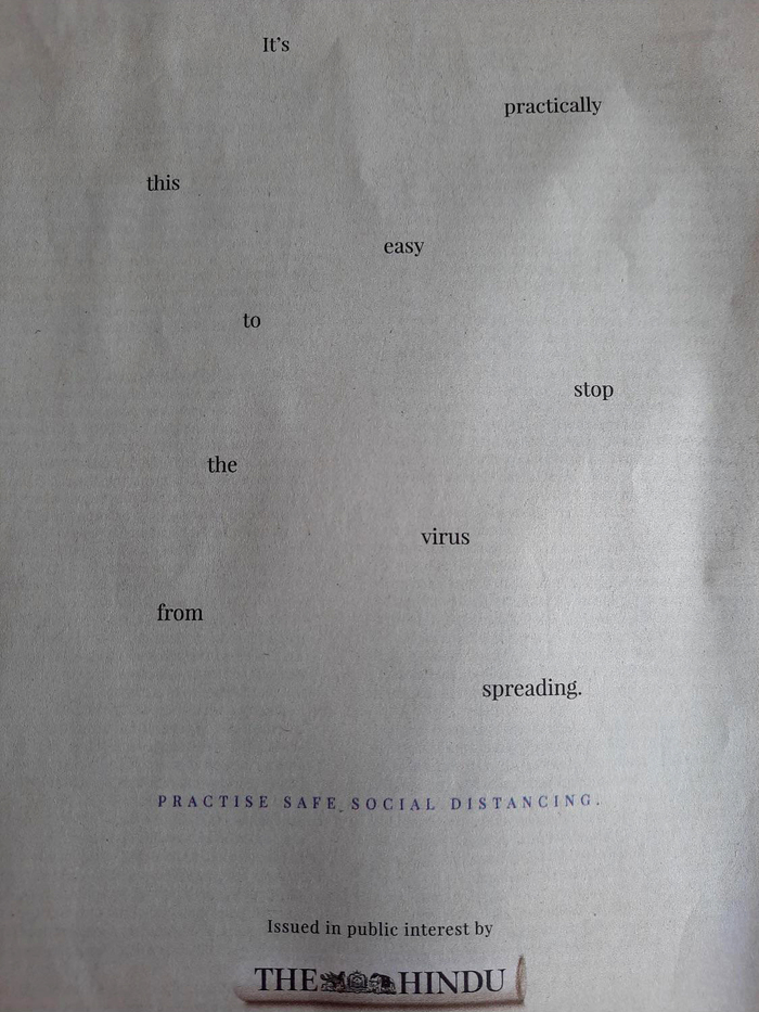 The Hindu front page, 22 March 2020 1