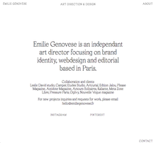 Emilie Génovèse portfolio website