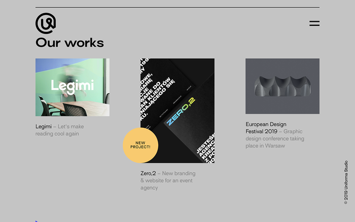 Uniforma portfolio website 2