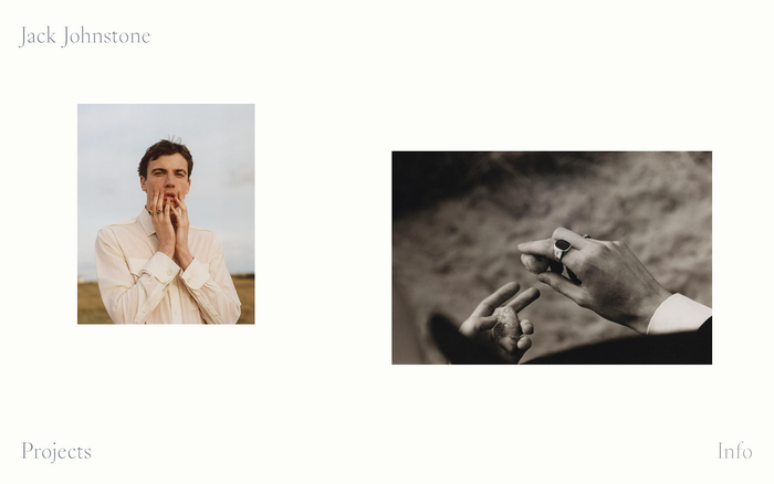 Jack Johnstone portfolio website 1