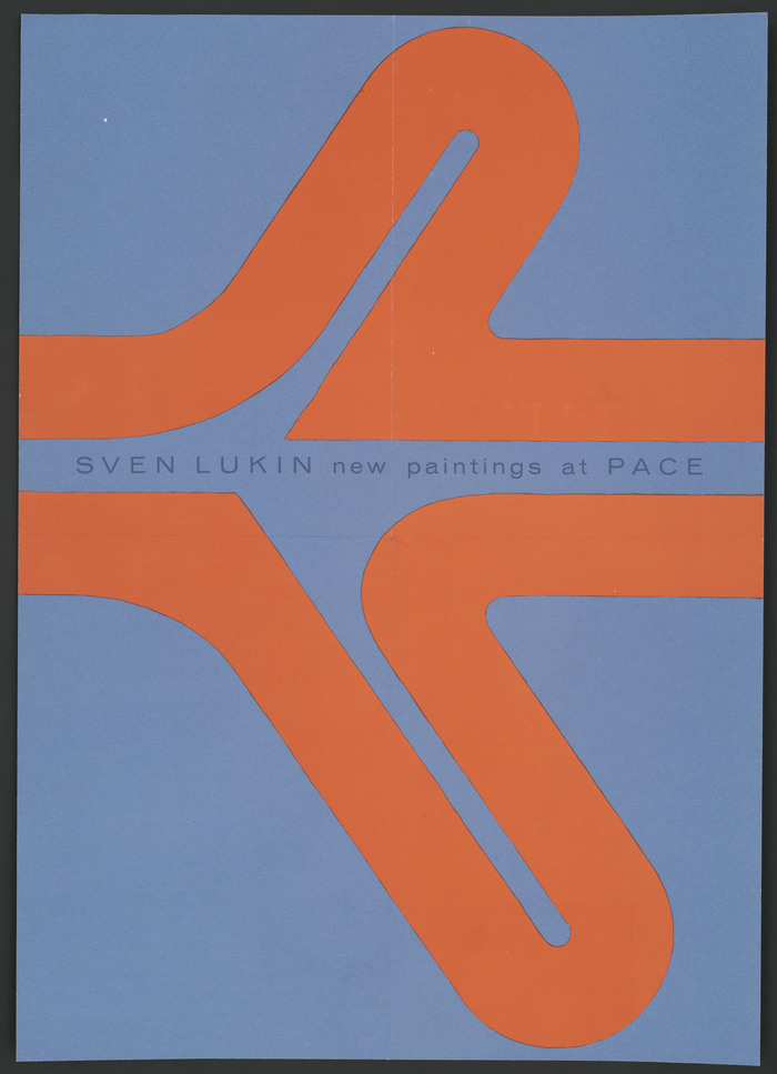 “Sven Lukin, new paintings at Pace” poster